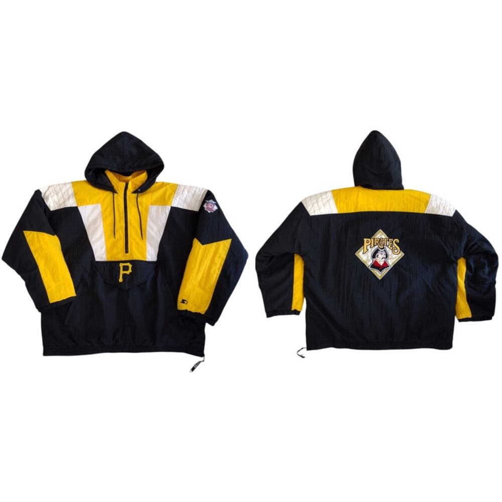 Vintage 90s Starter Pittsburgh Pirates MLB Pullover Puffer Jacket Coat Men's XXL